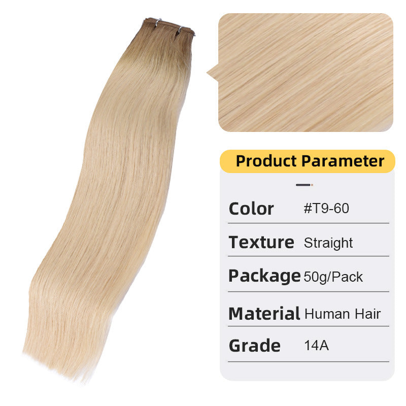 Premium Second-Gen Hand-Knitted Human Hair Weft