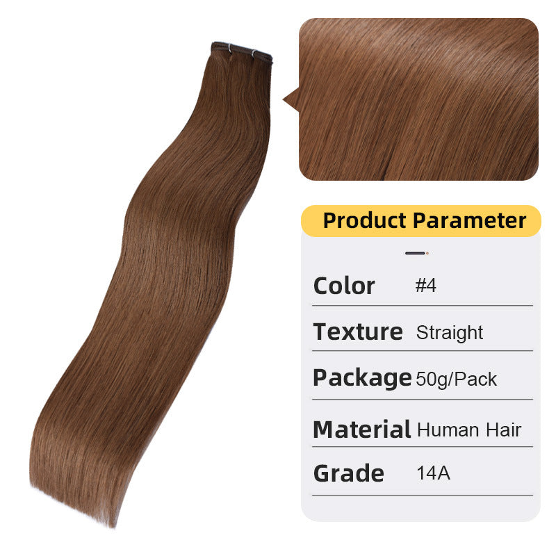 Premium Second-Gen Hand-Knitted Human Hair Weft