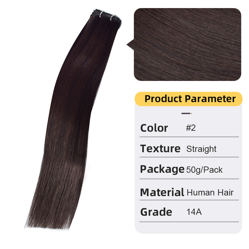 Premium Second-Gen Hand-Knitted Human Hair Weft