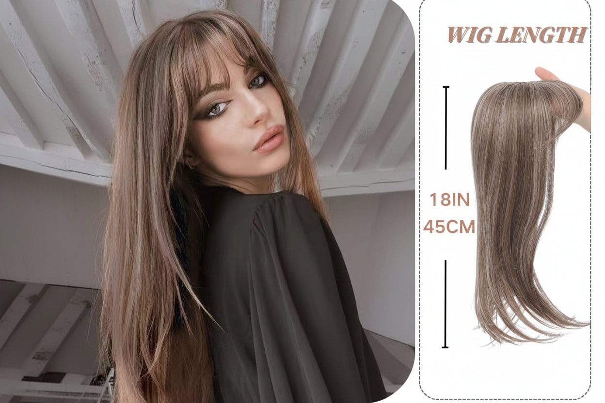 Women’s Inner Buckle Hairpiece – Synthetic Clip-In Hair Extension, Natural Volume & Coverage