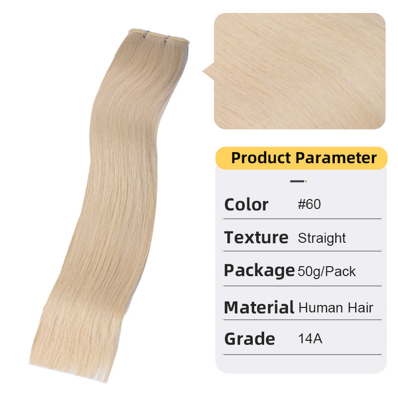 Premium Second-Gen Hand-Knitted Human Hair Weft