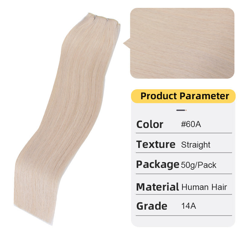 Premium Second-Gen Hand-Knitted Human Hair Weft