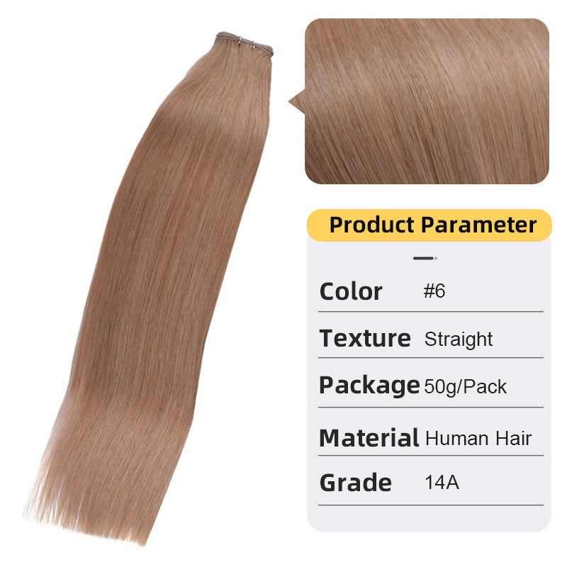 Premium Second-Gen Hand-Knitted Human Hair Weft