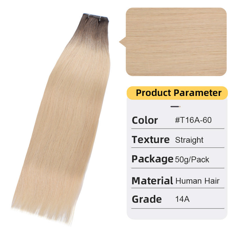Premium Second-Gen Hand-Knitted Human Hair Weft
