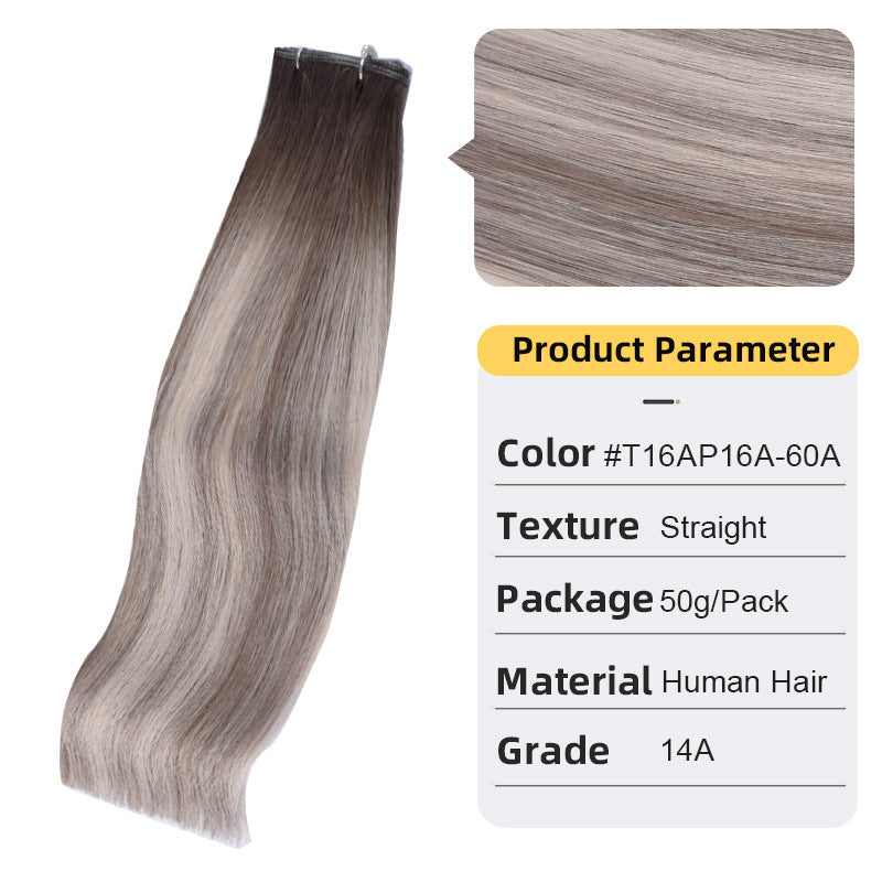 Premium Second-Gen Hand-Knitted Human Hair Weft